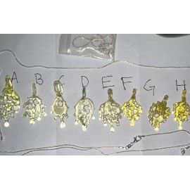 Heady Glass Art Pendant Shatter Slab CFL Shift  with SS Snake Chain Necklace USA