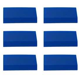 Runseaway 6Pcs 2” Small Rubber Handheld Squeegee for Vinyl Installation, Window Tinting, Bubble Removal, Flexible Non-Scratching Applicator for Car, Glass, Film Application, Blue