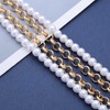 Cimenexe Punk Layered Pearl Choker Necklace Round Pearl Collar Necklace