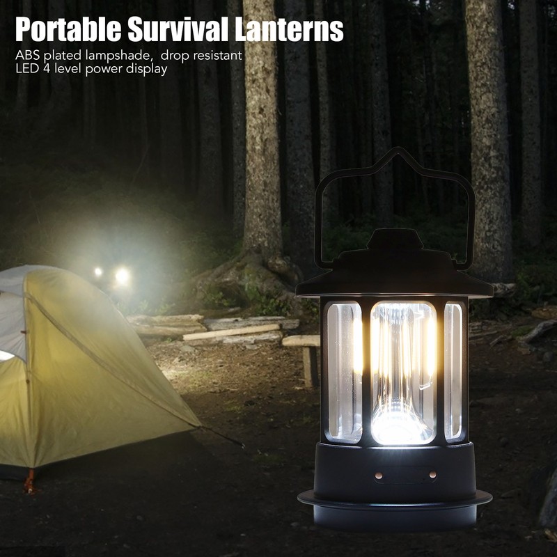 LED Camping Lantern 5‑170lm Waterproof Ergonomic Portable Camping Ambient Lantern