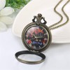 JewelryWe Pocket Watch Necklace Fashion Roman Numerals Dial Watch Pendant