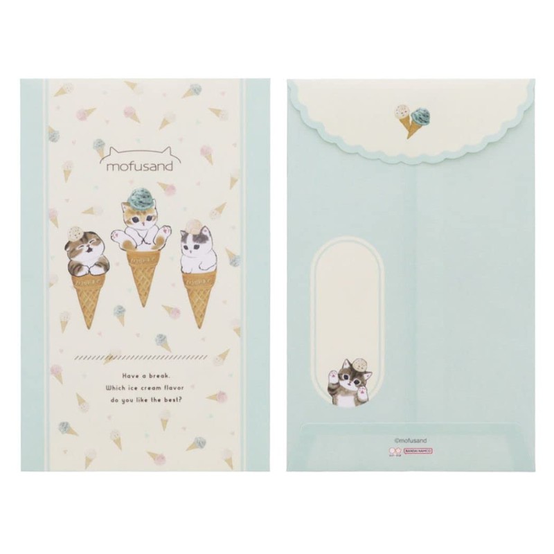 Sunstar Stationery Mofusand Letter Set, Die Cut Mini, Ice S8906173