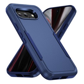 Warsia for Pixel 9a Case, with HD Screen Protector [Military Grade Drop Tested] Heavy-Duty Tough Rugged Shockproof Protective Case for Pixel 9a, Blue