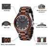 BYMAX Men Wooden Watch Analog Quartz Lightweight Handmade Casual Sports