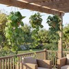 Juinte 3 Pcs Fake Hanging Plant with Pot Faux Pothos