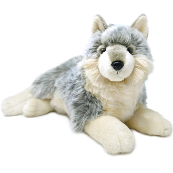 Whitaker The Wolf - 14 Inch Stuffed Animal Plush Dog - by Tiger Tale Toys