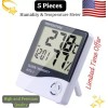 HTC 5 Piece Hygrometer Thermometer Temperature Humidity Meters HTC-1 W/Alarm