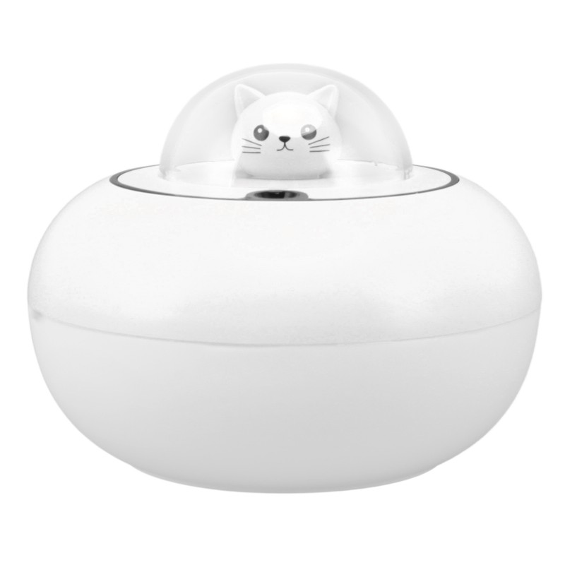 Mini Humidifier Cute Cat Sculpture Portable Quiet Desktop Air Humidifier
