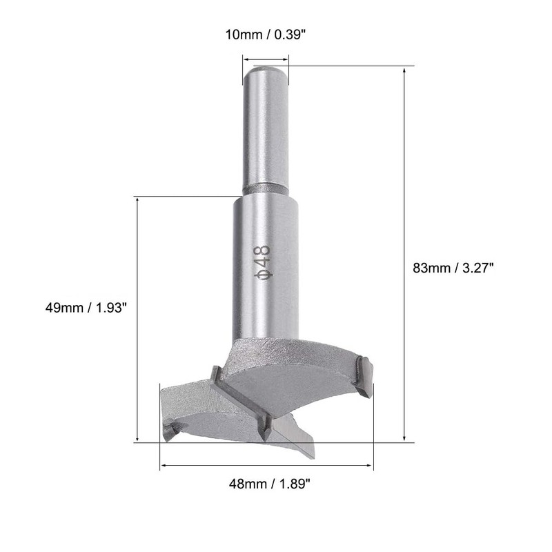 Boxonly Woodworking Hole Opener Drill Bit 48mm Forstner Drill Bits