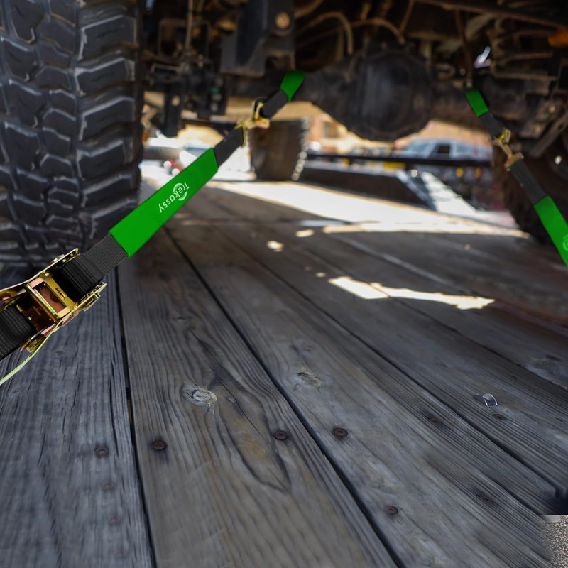 Trekassy Car Tie Down Straps for Trailers with Snap Hooks