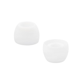 ALXCD Replacement Ear Tips & Clips for in-Ear Earphone, S/M/L Sizes & Double/Triple Flange 9 Pairs Silicone Replacement Earbud Tips Eartips Adapter & 4 Pcs Long/Short Earphone Wire Clip (White 18+4)