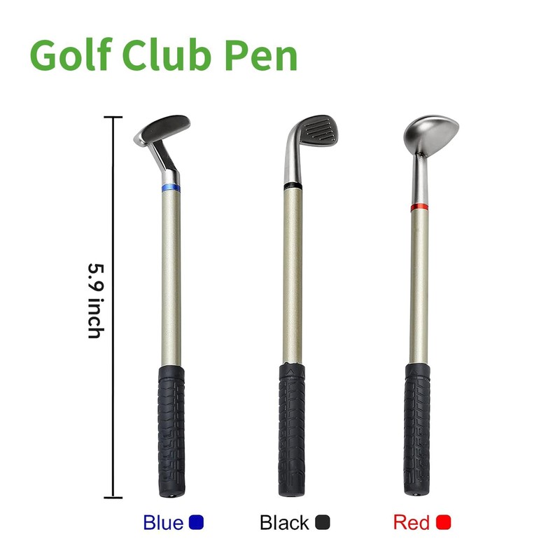 10L0L Golfbag Pen Holder with 3 Pieces Golf Club Pens