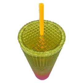 Starbucks Cold Cup Tumbler Venti 24 oz Summer 2022 (Lemon Pink Gradient)