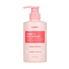 Kundal Honey & Macadamia Moisture Pure Body Lotion Baby Powder 500ml Hypoallergenic Fragrance / 쿤달 허니 앤 마카다미아 모이스처 퓨어 바디로션 베이비 파우더 500ml 저자극 향기