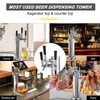 FERRODAY 3 Taps Beer Tower Dispenser Kegerator Tower, 3" Beer