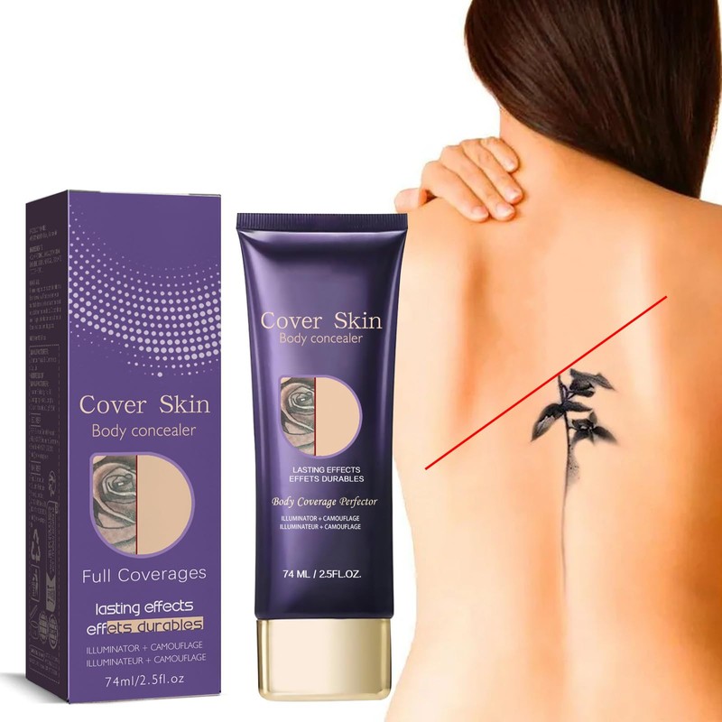 Maquillaje Corporal De Alta Cobertura Impermeable, Cubre Tatuajes Y Manchas,