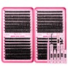 Selawasty DIY Lash Extension Kit 640pcs Individual Lashes Clusters D