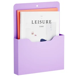 Magnetic File Holder - Magnetic Paper Holder, Pocket Organizer Office Supplies Storage Mail Organizer for Notebooks,Planners,Letter (Purple)