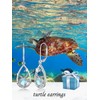 TOUPOP Sea Turtle Earrings for Women 925 Sterling Silver Sea