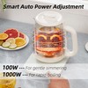 Health Pot, 1.5L Double-Layer Glass Electric Kettle with Stew Pot,