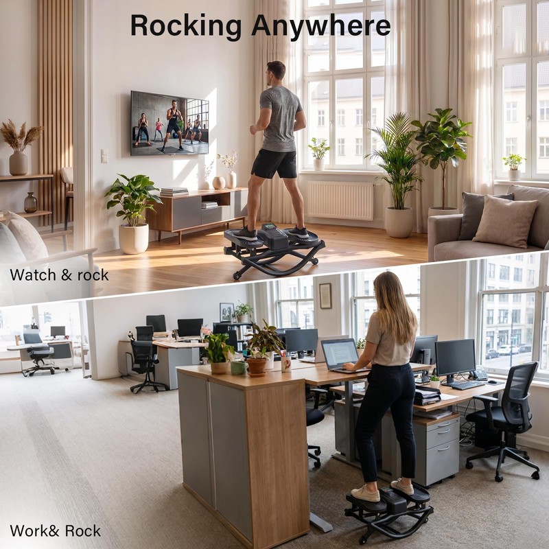 HOWHAI Rock Stepper for Exercise at Home, Low-Impact Side to