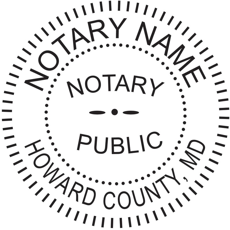 Maryland Notary Stamp | Hubco Red 9342 Round Pocket Stamp