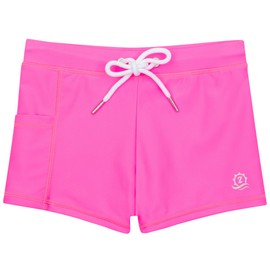 SwimZip Shorties - Pantalones cortos de natación UPF 50+ - Bebé, niños pequeños y niños - Niños o niñas, Rosa neón, 6-12 Meses