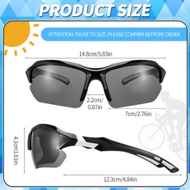 GGSTDDUP 4 Pack Polarized Sports Sunglasses for Men Women, UV Protection Lightweight Half Frame Sun Glasses for Outdoor Bicycle Motorbike Driving Fishing Golf, red+yellow+white+gre