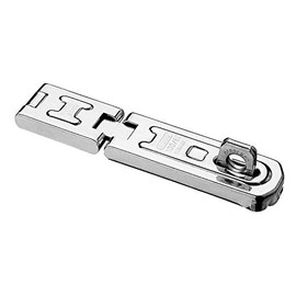 ABUS Double Joint Hasp 100/80 - Padlock Device - for Opening Doors and Corner Solutions - 01443 - ABUS Security Level 4 - Silver