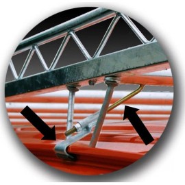 Topper Mfg. - (2) 7" J-Bolts & (2) Gutter Clips - Galvanized Ladder / Van Rack