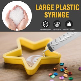 Hoypeyfiy 2 pcs 300ml Large Plastic Syringe with 2 pcs 40" Handy Plastic Tubing, Suitable for Science Experiments, Plant Watering, Pet Feeding