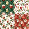 24 Sheets 6'' x 6'' Christmas Scrapbook Paper Cute Pattern
