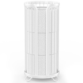 Bunoxea Toilet Paper Holder Stand, Freestanding Toilet Tissue Organizer, Minimalistic Storage Solution, Reserve Mega Rolls-White