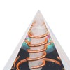 Healing Crystal Pillar Pyramid 6CM Epoxy Positive Energy Generator Meditation