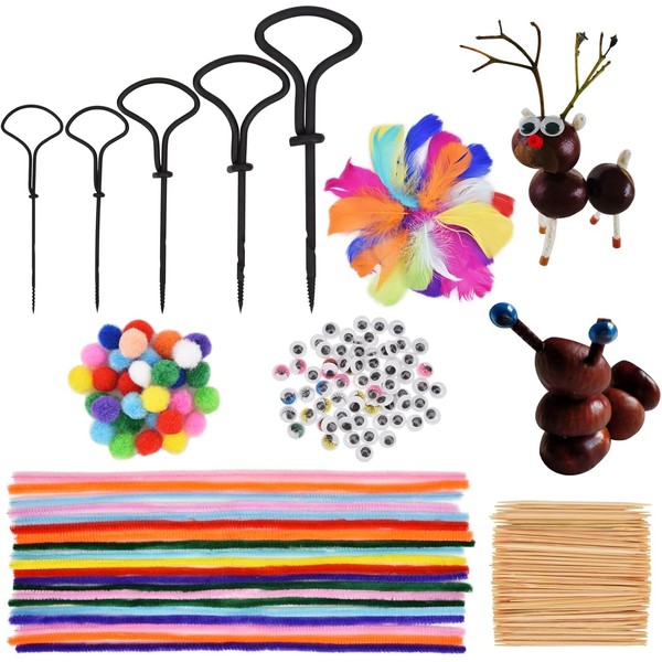 LVZONGXIN Chestnut Drill Set, 255 Pieces Chestnut Craft Set, Chestnut