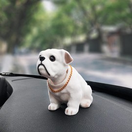 iSpchen Car Nod Dog Doll Cute Bobble Head Dog Ornaments Car Dashboard Decoration Head Shake Toy Creative Gifts Car Home Desk Ornaments