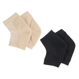 IWOWHERO Gel Socks for Heel Relief Moisturizing Toeless Socks 2 Pairs for Women Prevent Cracked Heels Care