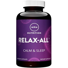 MRM Nutrition Relax-All® | Dietary Supplement for Better Sleep | with GABA, L-Theanine & Ashwagandha | Drug-Free, Non-Habit Forming | Non-GMO | Vegan + Gluten Free | 15 Servings