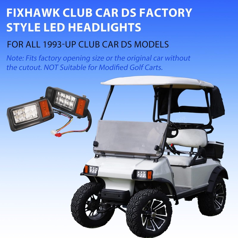 FIXHAWK Club Car DS LED Headlight Kit, Original Style Head