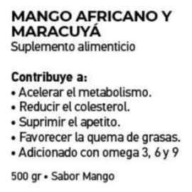 Suplemento Nutricional Mcberry Slim 123 Mango Africano 500g Libre Gluten                                                                              
