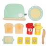Toaster Toy Set Safe Durable Solidwood Round Edges Hand Eye