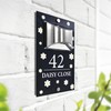 Custom Signs Solar Illuminated Modern Anthracite House Number Sign 24cm