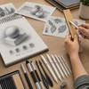 52PCS Blending Stumps Set, Sketch Drawing Smudge Tools with Sandpaper