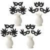12 Pcs Masquerade Mask Centerpiece Sticks - Masquerade Mask Party