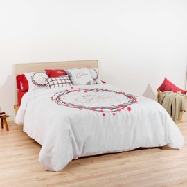 BELUM | Christmas Duvet Cover 50% Cotton - 50% Polyester, Duvet Cover with Buttons Lapland 23 135 (220x220)