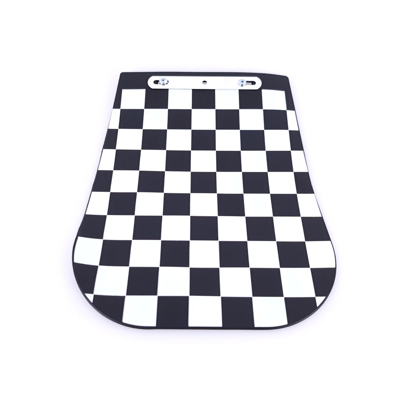 Scooter Chequered Mud Flap Number Plate Mount Fitment Suitable For