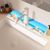 Tropical Beach Seashells Kitchen Sink Splash Guard Absorbent Fast Drying