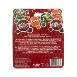 Taste Beauty 1 Set Taste Beauty Lip Balm 3pc Set Dr. Pepper, Orange Crush, 7-UP Soda Flavors