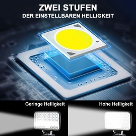 AUTOJARE Akku Lampe für Milwaukee m18 18v 5 Zoll Kabellose Led Arbeitsleuchte 5200LM Tragbares Led Strahler Baustellen Lampe für Autoreparatur, Heimbeleuchtung, Camping, Angeln (kein Akku)