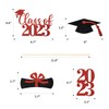 24 Pieces Graduation Party Centerpieces for Tables 2023 Red Glitter